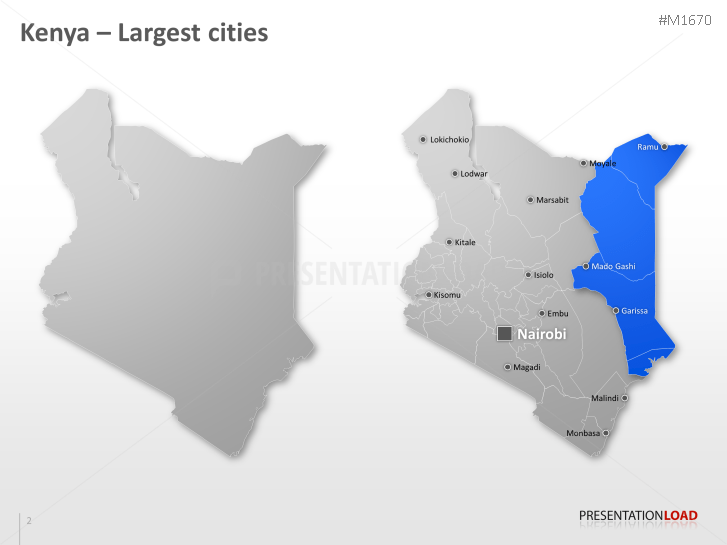 PowerPoint Map Kenya PresentationLoad   PowerPoint Map Kenya M1670 002 EN Xl 