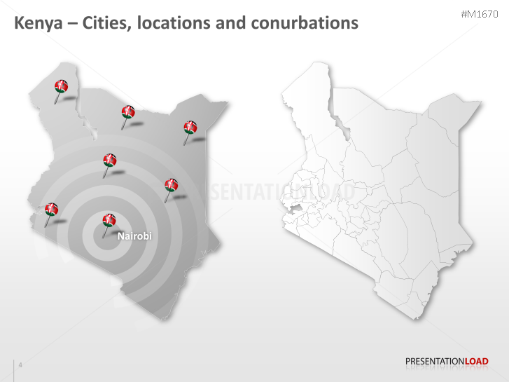 PowerPoint Map Kenya PresentationLoad   PowerPoint Map Kenya M1670 004 EN Xl 