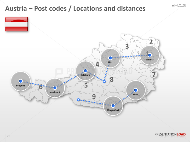 Austria Post Codes 2-digit