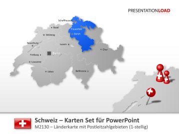 Schweiz - PLZ (1stellig) _https://www.presentationload.de/schweiz-plz-1stellig-powerpoint-vorlage.html