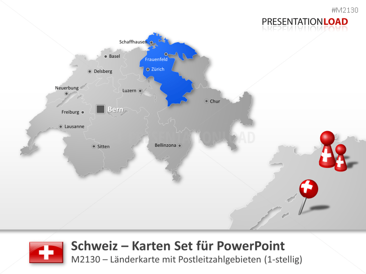 Schweiz - PLZ (1stellig)