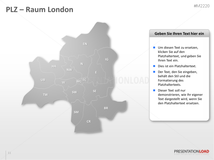 Großbritannien (UK) - PLZ | PowerPoint Vorlage | PresentationLoad