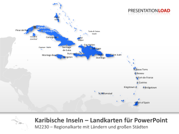 Karibische Inseln _https://www.presentationload.de/landkarte-karibische-inseln-powerpoint-vorlage.html