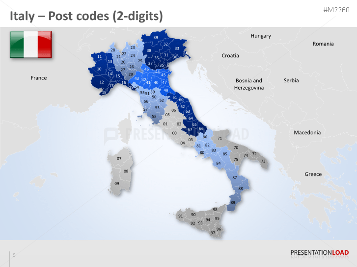 Italy - Post Codes 2-digit