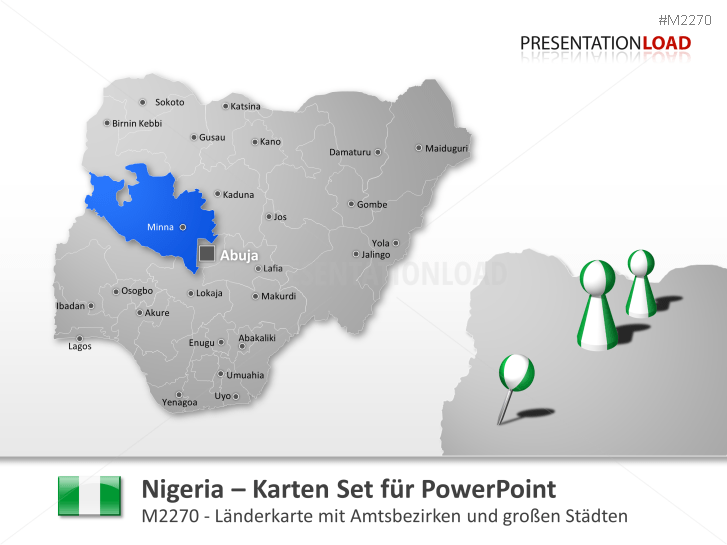 Powerpoint Landkarte Nigeria Presentationload