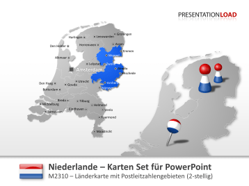 Niederlande - PLZ (2-stellig) _https://www.presentationload.de/landkarte-niederlande-plz-2stellig-powerpoint-vorlage.html