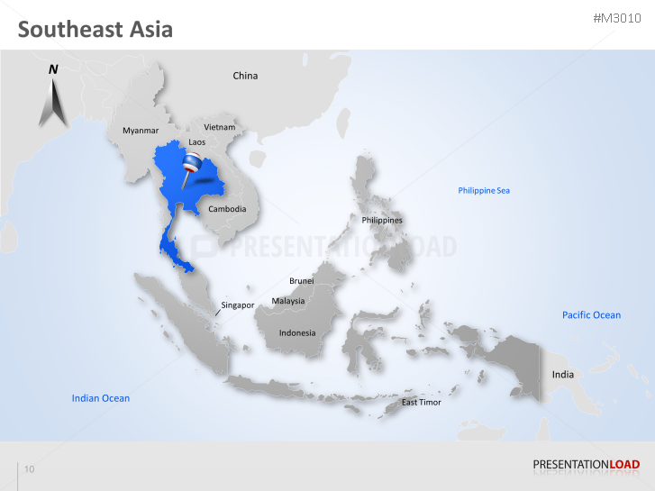 Southeast Asia Map Ppt Powerpoint Map Southeast Asia | Presentationload