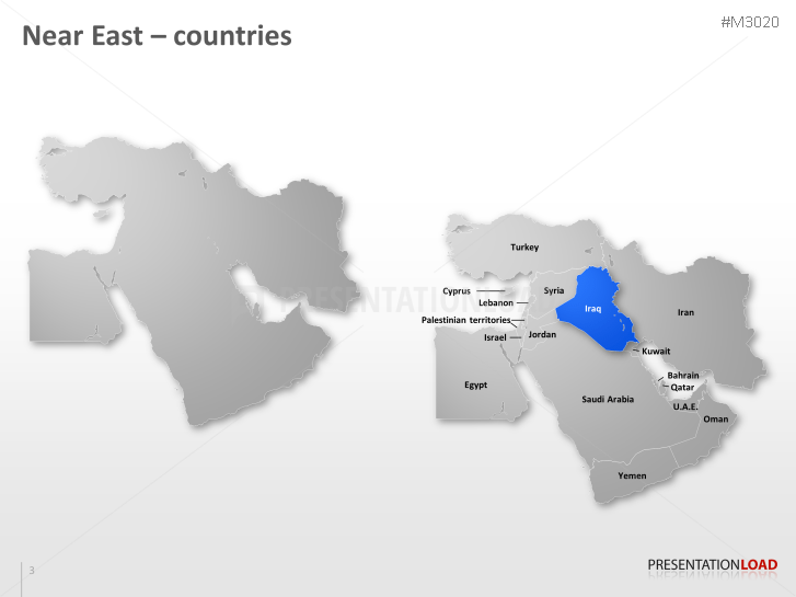 PowerPoint Map Middle East | PresentationLoad