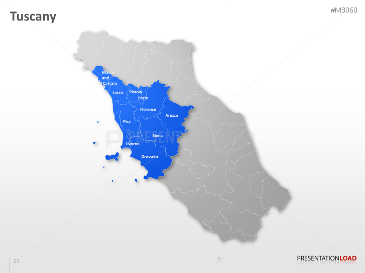 PowerPoint Map Italy (North, Central & South Italy) | PresentationLoad