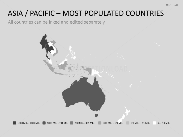 PowerPoint Map Asia - Pacific | PresentationLoad