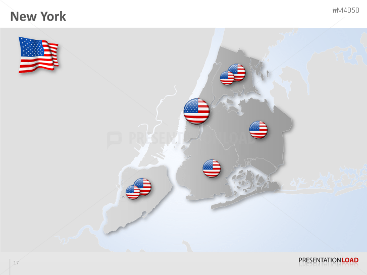 PowerPoint Map New York City | PresentationLoad