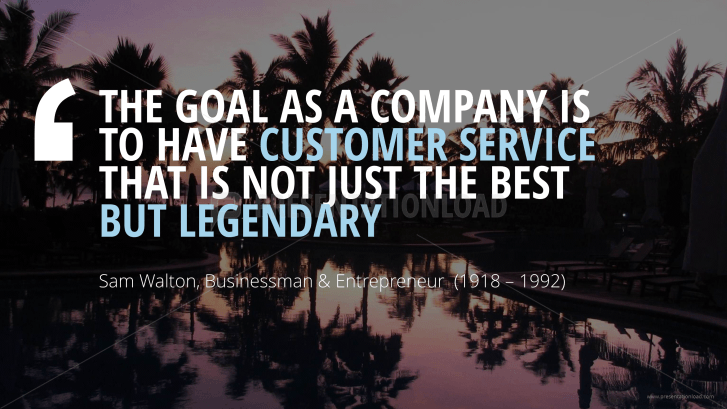 Free PowerPoint Quotes - Customer Service