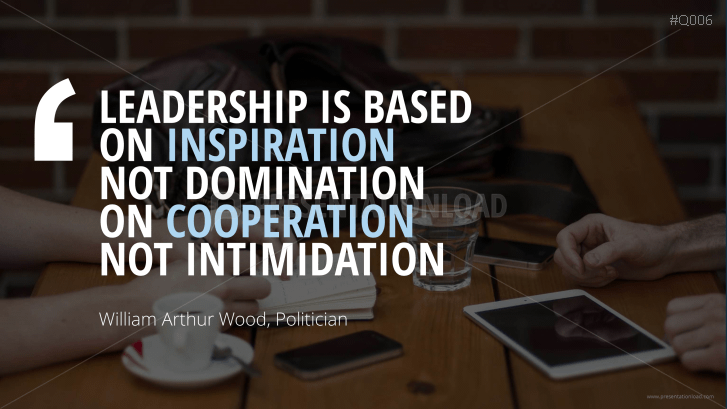 Free PowerPoint Quotes - Leadership