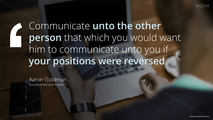 Free PowerPoint Quotes - Communication