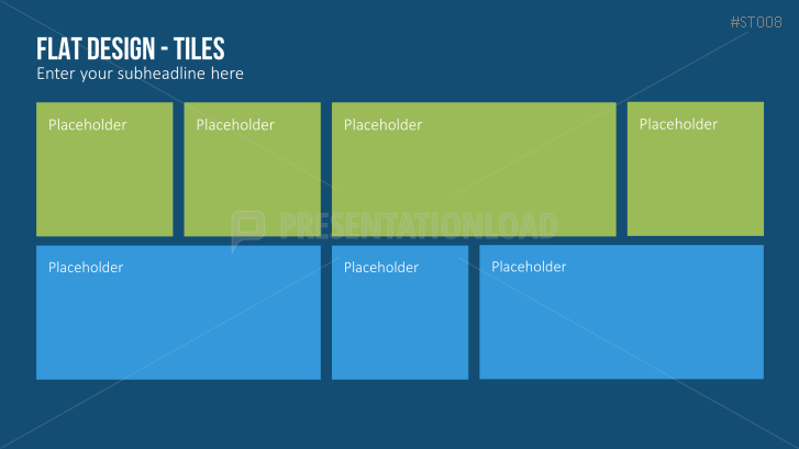 Flat Design - Tiles | PowerPoint Templates | PresentationLoad