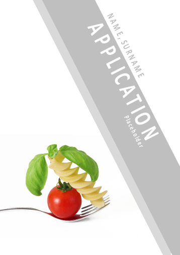Application Template Collection for Gastronomy Professions