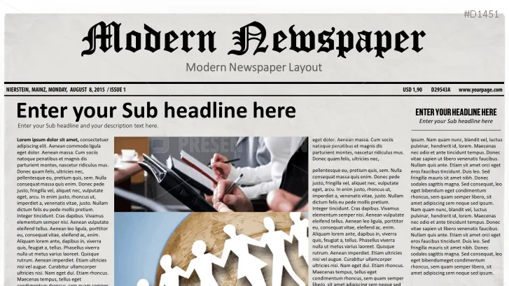 Newspaper Layouts Powerpoint Vorlage Presentationload