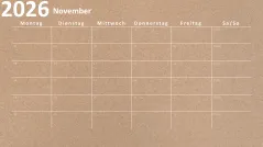 Kalender 2026 