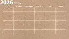 Calendar 2026