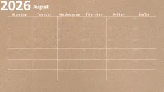 Calendar 2026