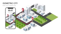 Isometric City PowerPoint Template