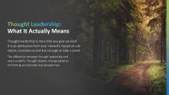 Personal Branding / Thought Leadership 